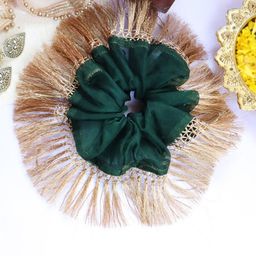 Soho Boho Studio Women Green & Gold-Toned Ponytail Holders-image-18