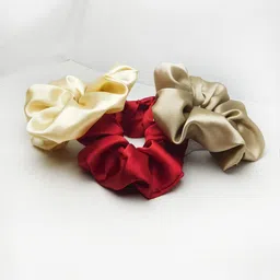 Soho Boho Studio Cream-Coloured & Brown Ponytail Holders-53