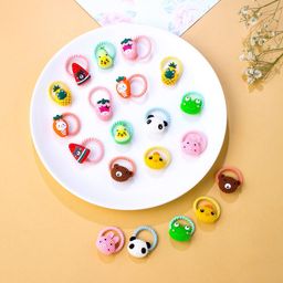 Melbees by Yellow Chimes Girls Set of 20 Pcs Multicolor Cute Characters Rubber Bands-30