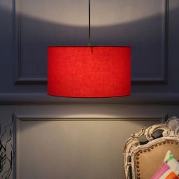 btr crafts Burnie Red Cotton Hanging Light-picture-8