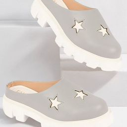 FAUSTO Women Textured Lightweight Comfort Insole Heeled Mule Sneakers With Laser Cuts-4