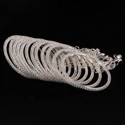 ZULKA Set of 12 Styish Metal with Zircon Stone and Bells Latkan Bangles-72