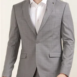 Ted Baker Checked Single-Breasted Notched Lapel Collar Woolen Formal Blazer-picture-10