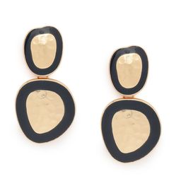 Zaveri Pearls Gold-Toned & Black Contemporary Drop Earrings-30