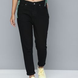 Flying Machine Women Black High-Rise Mom Fit Stretchable Jeans-image-31