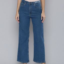 Flying Machine Women Blue Straight Fit High-Rise Stretchable Jeans-image-99