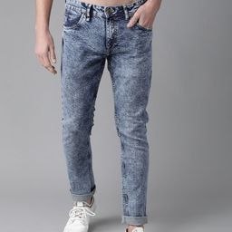 Roadster Men Blue Skinny Fit Mid-Rise Clean Look Acid Wash Stretchable Jeans-image-59