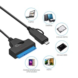 SATA3.0 to, USB3.0/Type-c Two-inone, External Hard Disk, Data Cable-20CM image 5