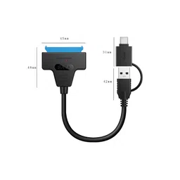 SATA3.0 to, USB3.0/Type-c Two-inone, External Hard Disk, Data Cable-20CM image 3