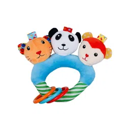 Baby Moo Forest Animals Squeaker Teething Ring Handheld Rattle Toy-43