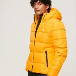 Hooded Sports Puffer Jacket-image-0