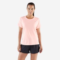Women's Breathable Running T-Shirt Run 500 Dry - Fluo Pale Pink-image-88