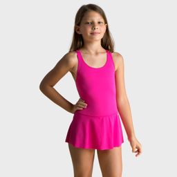 Girls Swimming One Piece Skirt Swimsuit Vega Stylish & Comfortable Pink-image-64