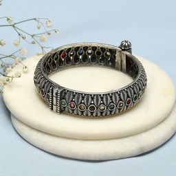 Biba Silver-Plated Oxidised Bangle-picture-3