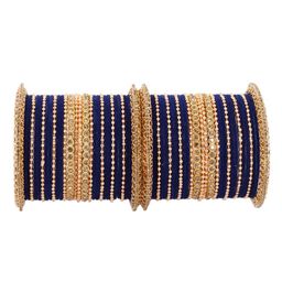 NMII Set Of 60 Zircon Gemstone Studded Metal Bangles-image-19