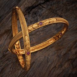 Kushal's Fashion Jewellery Set Of 2 Gold-Plated Artificial Stones-Studded Bangles-image-76