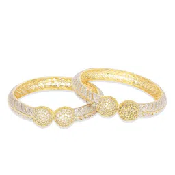 The Pari Set Of 2 Gold-Plated & AD-Studded Bangles-0