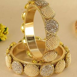ZULKA Set Of 2 Cubic Zirconia-Studded Bangles-13