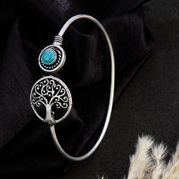 ATIBELLE German Silver Stone-Studded Bangle-image-13