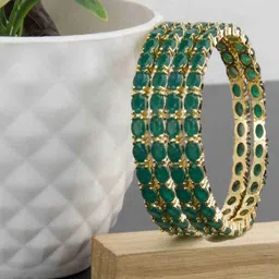 The Pari Set Of 4 Gold-Plated AD-Studded Bangles-29