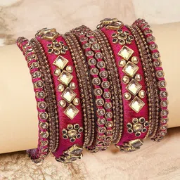 OOMPH Set Of 18 Studded Chuda Bangles-image-6