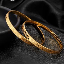 Shoshaa Set Of 2 Gold-Plated Handcrafted Bangles-30
