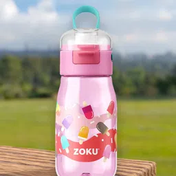 ZOKU Pink Printed Pops Flip Gulp Water Bottle-46