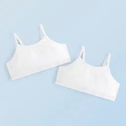 Honeyhap Girls Solid 2-Pcs Cotton Regular Strap Camisole-image-94