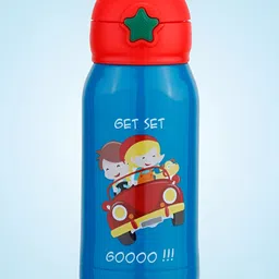 CLAY CRAFT Blue & Red Printed Stainless Steel Double Wall Vacuum Water Bottle 550 ml-29