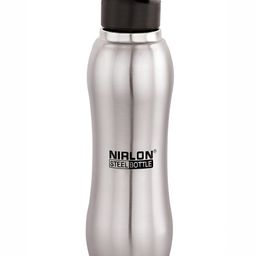 NIRLON Silver-Toned Single Stainless Steel Water Bottle 750 ml-image-43