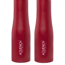 AQUENCH Red 2 Pieces Stainless Steel Water Bottle-image-82