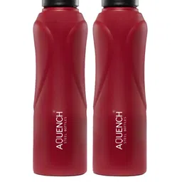 AQUENCH Red 2 Pieces Stainless Steel Solid Water Bottle-image-29