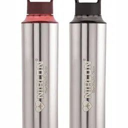 NIRLON Eco Pur Silver-Toned 2 Pieces Stainless Steel Water Bottles 900 ml Each-image-67