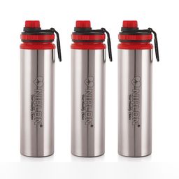 NIRLON Silver-Toned 3 Pieces Stainless Steel Solid Water Bottle 900ml-image-99