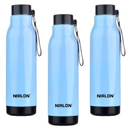 NIRLON Blue 3 Pieces Stainless Steel Solid Water Bottle-image-75