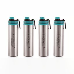 NIRLON Silver-Toned 4 Pieces Stainless Steel Solid Water Bottle 900 ml-11