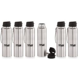 NIRLON Silver-Toned Stainless Steel 6 Pieces Water Bottle 1 L-image-43