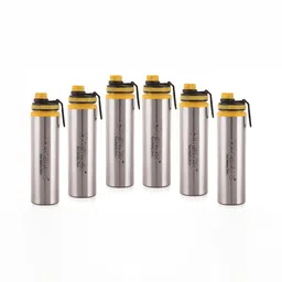 NIRLON Silver-Toned 6 Pcs Stainless Steel Solid Water Bottle 900 ML-image-28