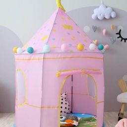 Baby Moo Kids Pink Playtime Foldable Tent House Princess Castle-picture-27