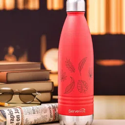 Servewell Indus Red Printed Leak Proof Water Bottle 1L-image-6