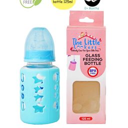 The Little Lookers Blue Glass Feeding Bottle-image-35