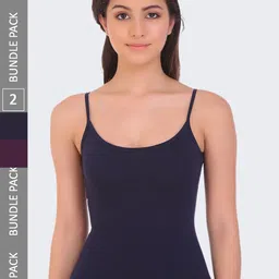 POOJA RAGENEE Pack of 2 Pure Cotton Non Padded Camisole-image-64