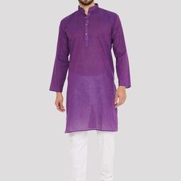 Maharaja Band Collar Regular Kurta with Pyjamas image 1