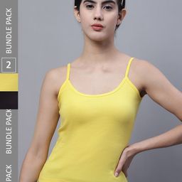 FBAR Pack Of 2 Pure Cotton Bio Wash Sports Camisoles-image-100