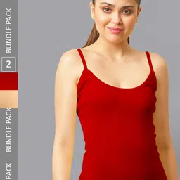 FBAR Pack Of 2 Non-Padded Pure Cotton Camisoles-image-40
