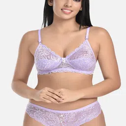 StyFun Women Purple Solid Net Lingerie Set S_Rimjhim_Set_Packof1_Purple_B-image-89