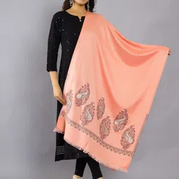 HANDICRAFT PALACE Paisley Woven Design Wool Shawl-44