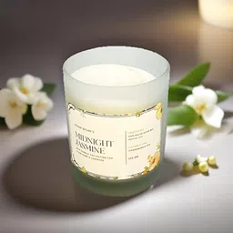 Akaar Cream-Coloured Fruity & Flowery Midnight Jasmine Scented Jar Candle-31