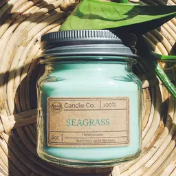 Aromatic Fables Green Seagrass Scented Square Glass Jar Candle-image-20