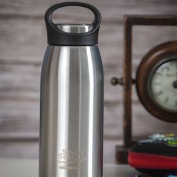 GOODHOMES Silver Toned Stainless Steel Smart Vacuum Water Bottle 550 ML-image-32